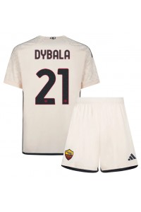 Fotbalové Dres AS Roma Paulo Dybala #21 Dětské Venkovní Oblečení 2023-24 Krátký Rukáv (+ trenýrky)
